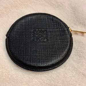 Loewe black textured leather coin purse